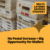 Mail processing boxes with U.S. MAIL labels, highlighting multi-layered savings strategy, and the headline No Postal Increase = Big Opportunity for Mailers.